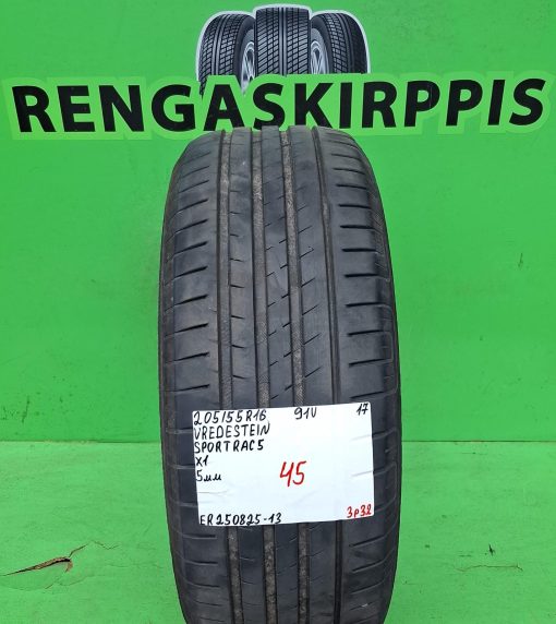 205/55R16 Vredestein Sportrac 5 91V kesä 5mm / 3P32
