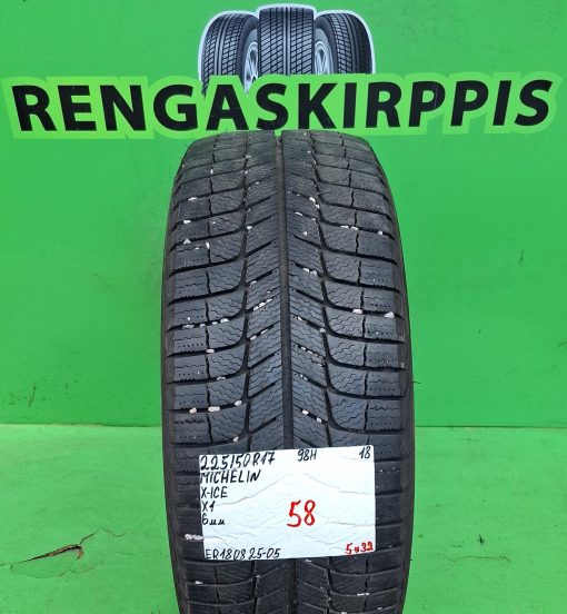 225/50R17 Michelin X-Ice 98H kitka 6mm / 5V32