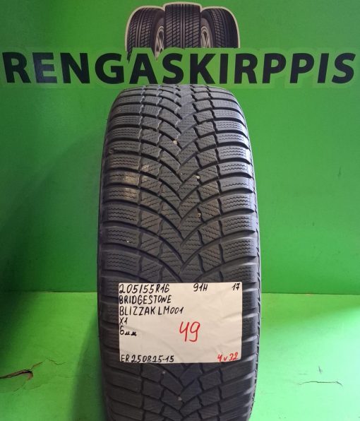 205/55R16 Bridgestone Blizzak LM001 91H kitka 6mm / 4V32