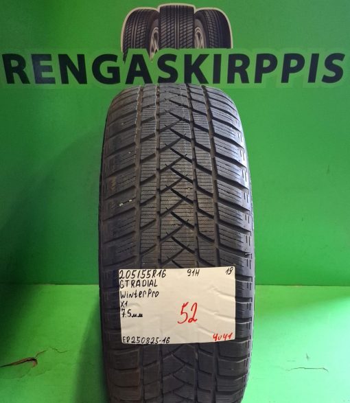 205/55R16 GT Radial Winter Pro 91H kitka 7,5mm / 4V41