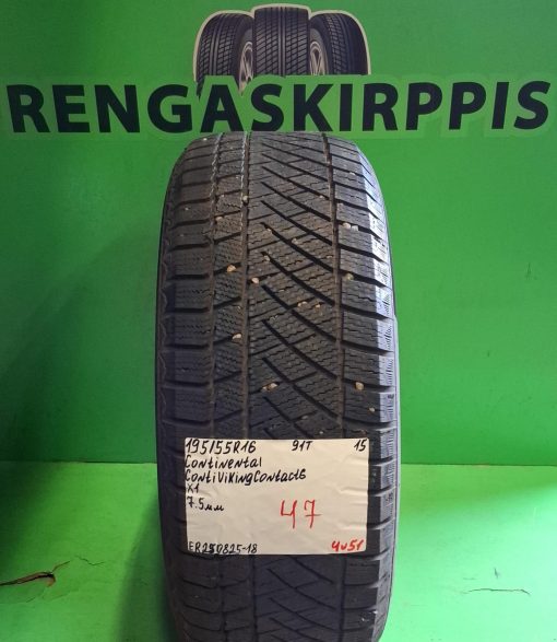 195/55R16 Continental ContiVikingContact 6 91T kitka 7,5mm / 4V51