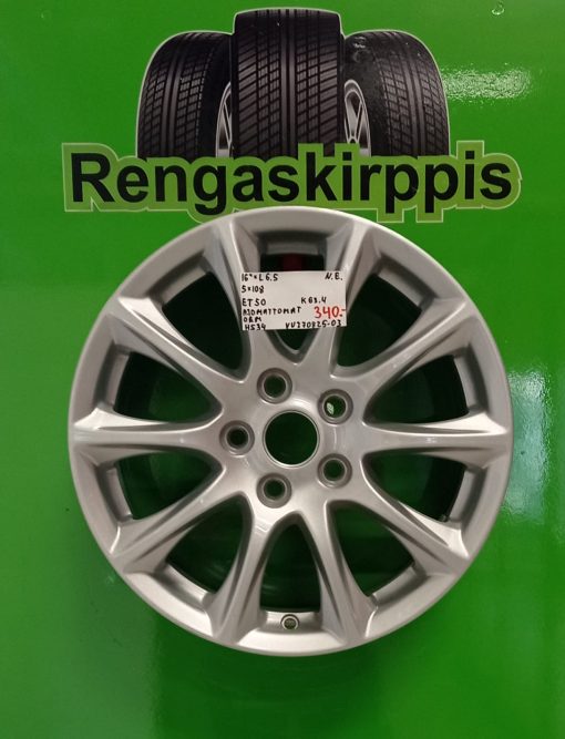 16" 5x108 ET50 K63,4 16"x6,5 Oem Ajamattomat / H534