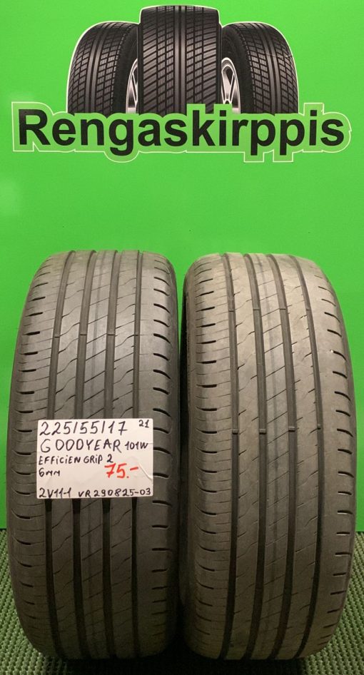 225/55R17 GoodYear EfficientGrip 2 101W kesä 6mm / 2V11-1
