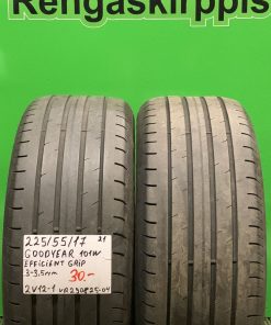 225/55R17 GoodYear EfficientGrip 101W kesä 3-3,5mm / 2V12-1