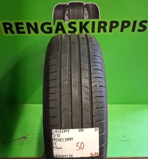 215/65R17 Toyo Proxes Sport 99V kesä 5,5mm / 5V50