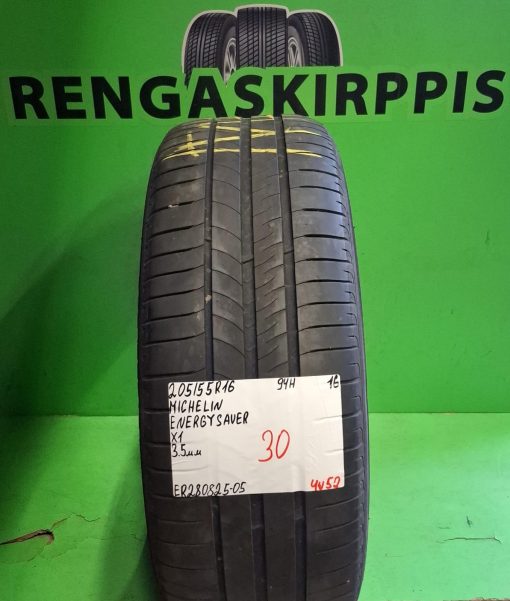 205/55R16 Michelin Energy Saver 94H kesä 3,5mm / 4V52