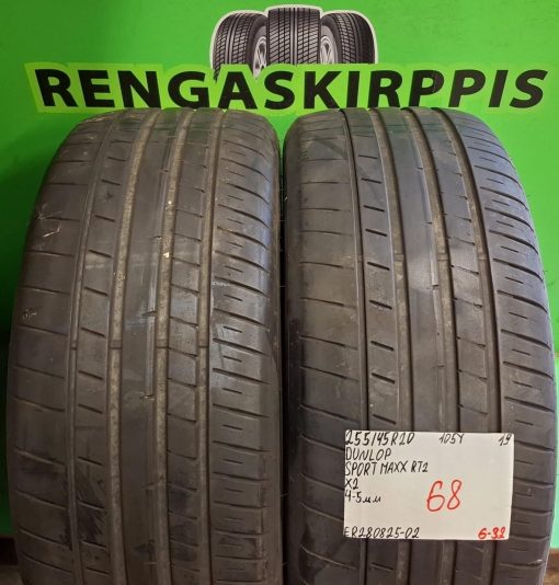 255/45R20 Dunlop Sport Maxx RT2 105Y kesä 4-5mm / 6-32