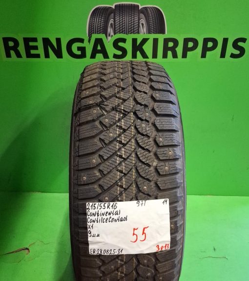 215/55R16 Continental ContiIceContact 97T nasta 9mm / 3P13