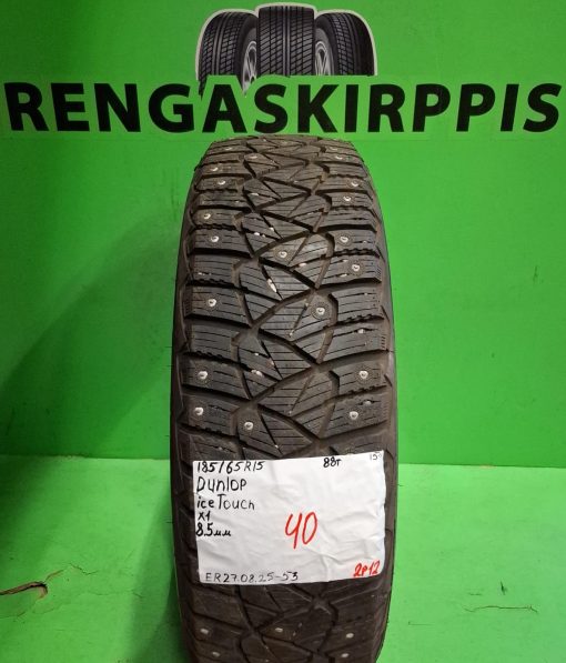 185/65R15 Dunlop Ice Touch 88T nasta 8,5mm / 2P12