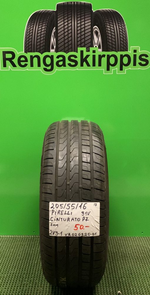 205/55R16 Pirelli Cinturato P7 91V kesä 7mm / 2V9-1
