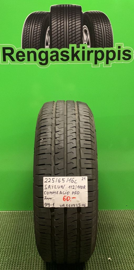 225/65R16C Sailun Commercio Pro 112/110R kesä 7mm / 1P9-1