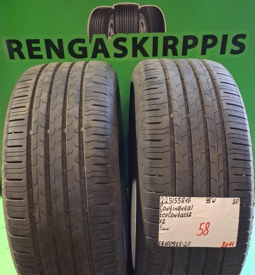 225/55R16 Continental EcoContact 6 95W kesä 5mm / 3P11