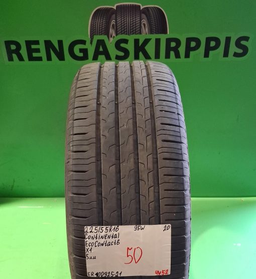 225/55R16 Continental EcoContact 6 95W kesä 5mm / 4V52