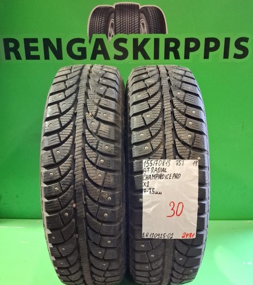 155/70R13 GT Radial Champiro Ice Pro 75T nasta 7-7,5mm / 2P31