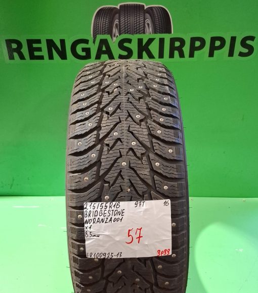 215/55R16 Bridgestone Noranza 001 97T nasta 8,5mm / 3P33