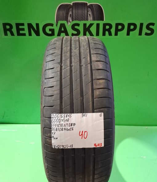 205/55R16 GoodYear EfficientGrip Performance 91V kesä 4mm / 4V43