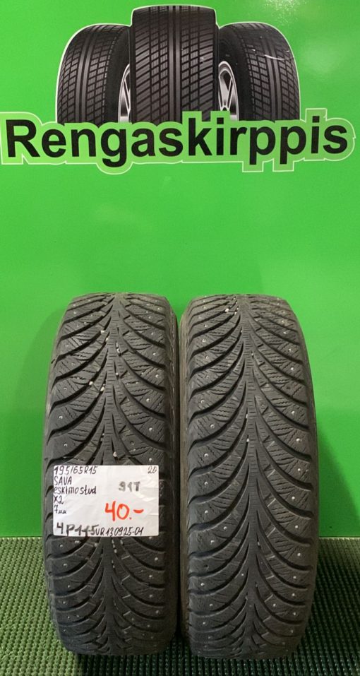 195/65R15 Sava Eskimo Stud 91T nasta 7mm / 4P11-5