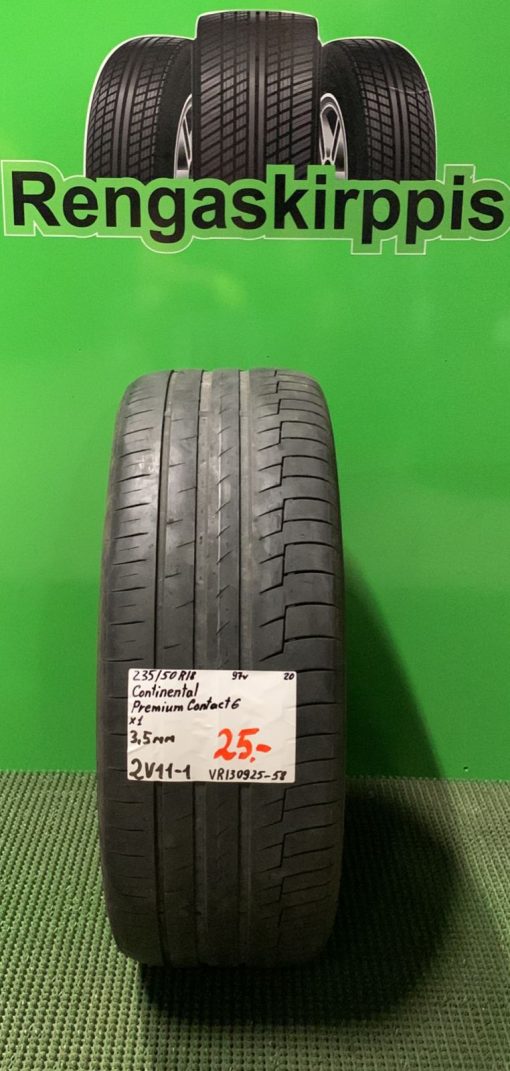 235/50R18 Continental PremiumContact 6 97V kesä 3,5mm / 2V11-1