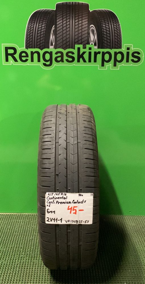 215/65R16 Continental ContiPremiumContact 5 98H kesä 6mm / 2V11-1
