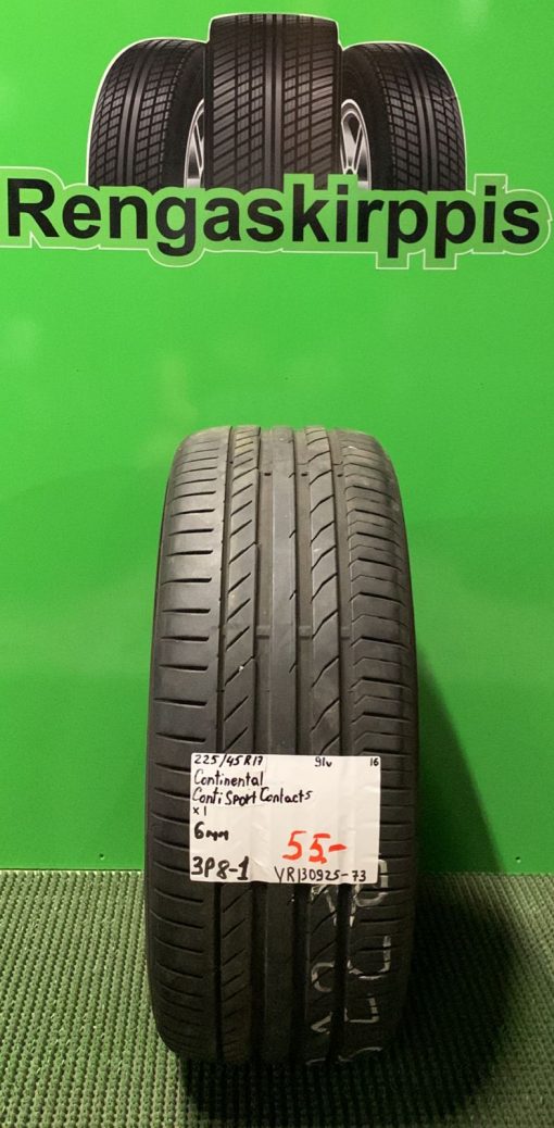 225/45R17 Continental ContiSportContact 5 91V kesä 6mm / 3P8-1