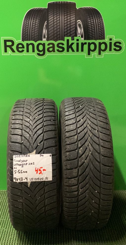 205/55R16 GoodYear UltraGrip Ice 2 94T kitka 5-5,5mm / 4V17-4
