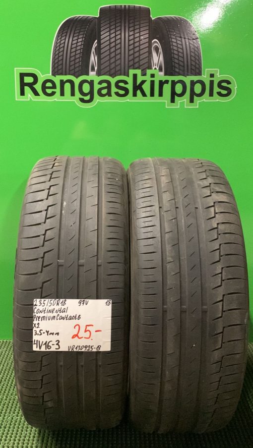 235/50R18 Continental PremiumContact 6 97V kesä 3,5-4mm  / 4V16-3