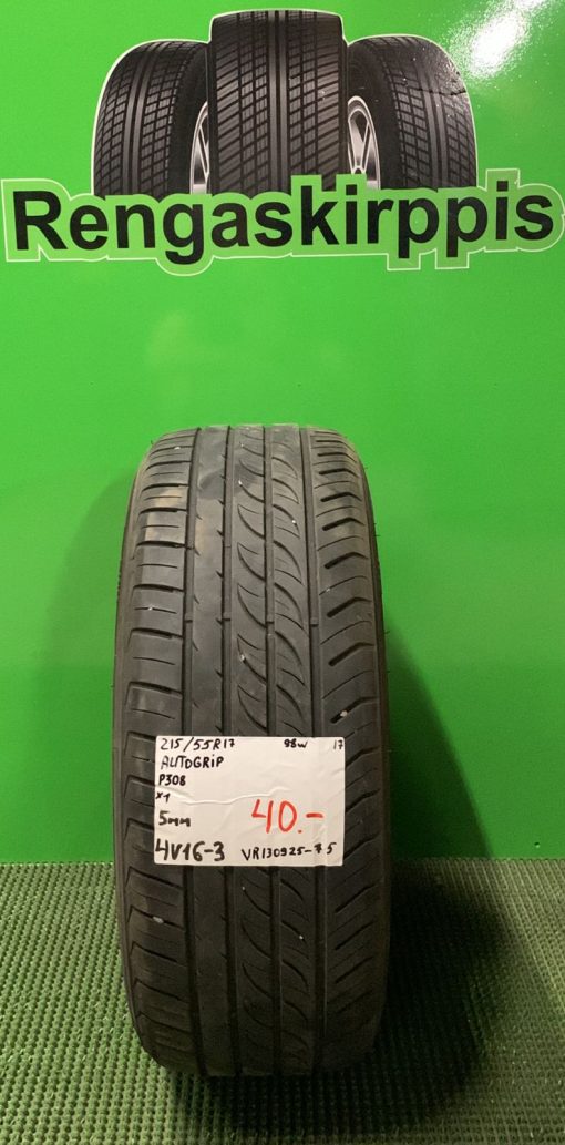 215/55R17 Autogrip P308 98W kesä 5mm / 4V16-3