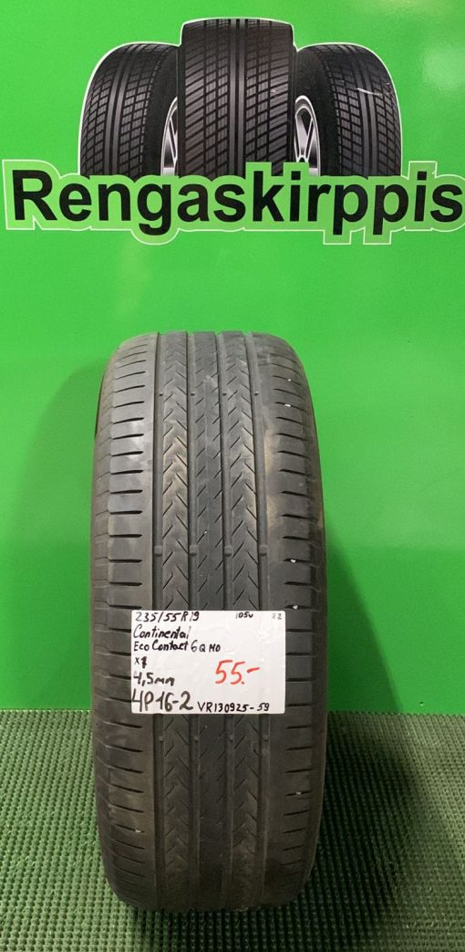 235/55R19 Continental EcoContact 6 Q 105V kesä 4,5mm / 4P16-2