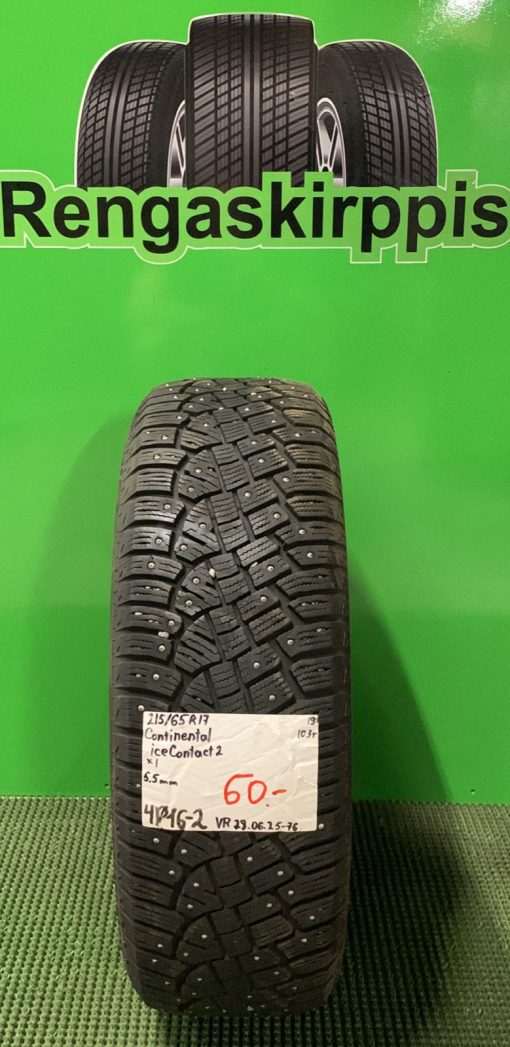 215/65R17 Continental IceContact 2 103T nasta 5,5mm / 4P16-2