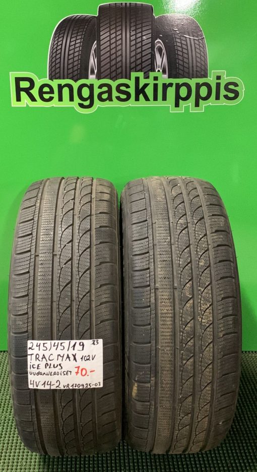 245/45R19 Tracmax Ice Plus 102V kitka uudenveroiset / 4V14-2