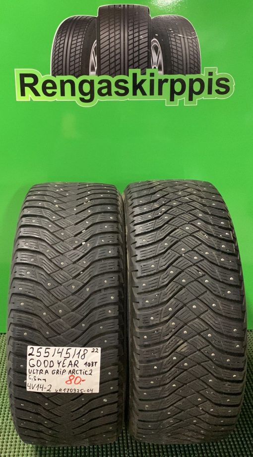 255/45R18 GoodYear UltraGrip Arctic 2 103T nasta 6,5mm / 4V14-2