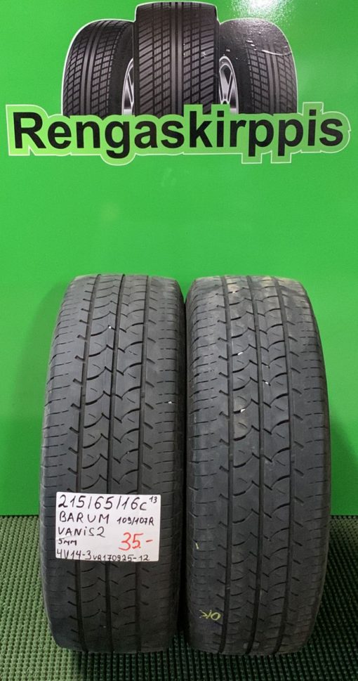 215/65R16C Barum Vanis 2 109/107R kesä 5mm / 4V14-3