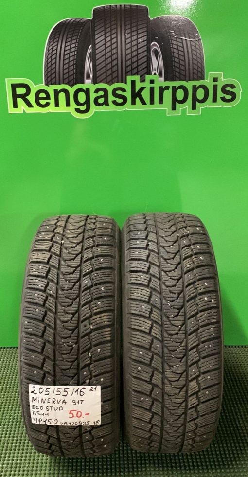 205/55R16 Minerva Eco Stud 91T nasta 7,5mm / 4P15-2