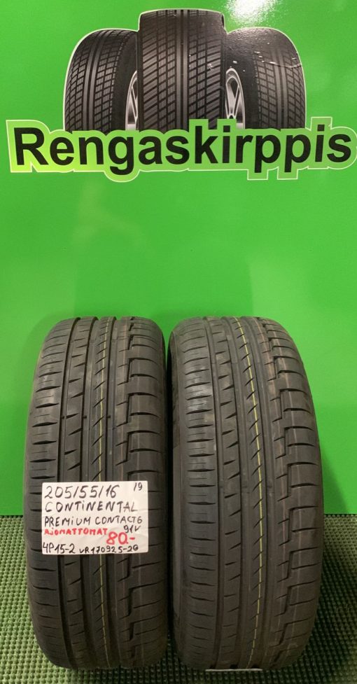 205/55R16 Continental PremiumContact 6 91V kesä ajamattomat / 4P15-2