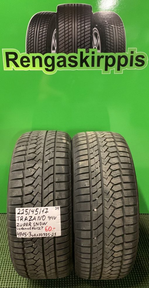 225/45R17 Trazano Zuper Snow 94V kitka uudenveroiset / 4P15-3
