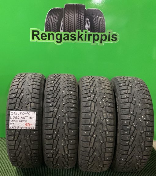 215/60R16 Cordiant SnowCross 95T nasta 7mm / 2V12-3