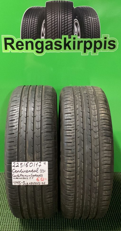 225/60R17 Continental ContiPremiumContact 5 99V kesä uudenveroiset / 4P15-3