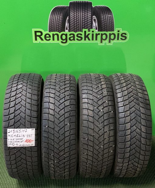 215/65R17 Michelin X-Ice Snow 99T kitka uudenveroiset / 2P12-4