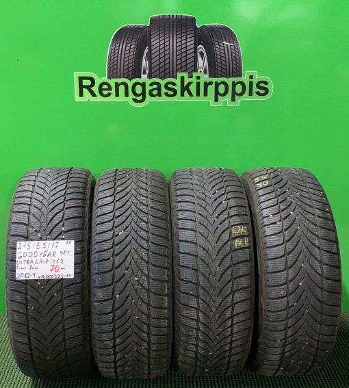215/55R17 GoodYear UltraGrip Ice 2 98T kitka 6-7mm / 2P12-4