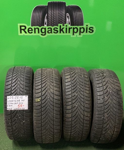 205/55R16 GoodYear UltraGrip Ice 2 94T kitka 6-7mm / 4V9-3