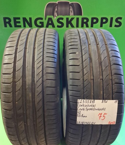 225/35R18 Continental ContiSportContact 5 87W kesä 5,5-6mm / 5P13