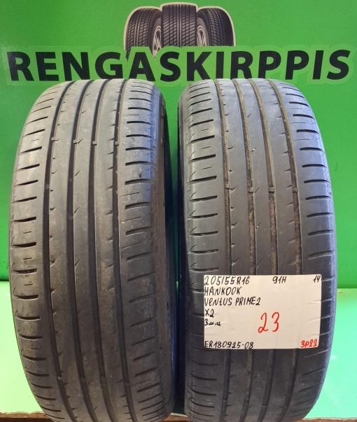 205/55R16 Hankook Ventus Prime 2 91H kesä 3mm / 3P22