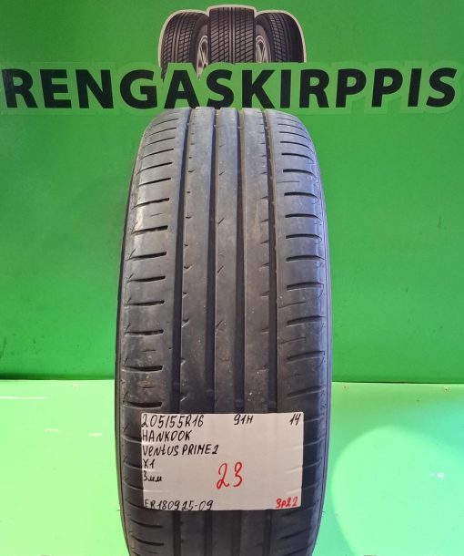 205/55R16 Hankook Ventus Prime 2 91H kesä 3mm / 3P22