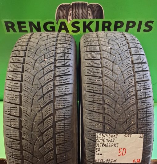 235/55R19 GoodYear UltraGrip Ice 105T kitka 5mm / 6-32