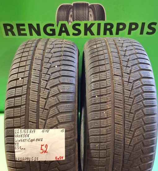 225/55R17 Hankook Winter ICept Evo 2 101V kitka 6,5-7mm / 5V34