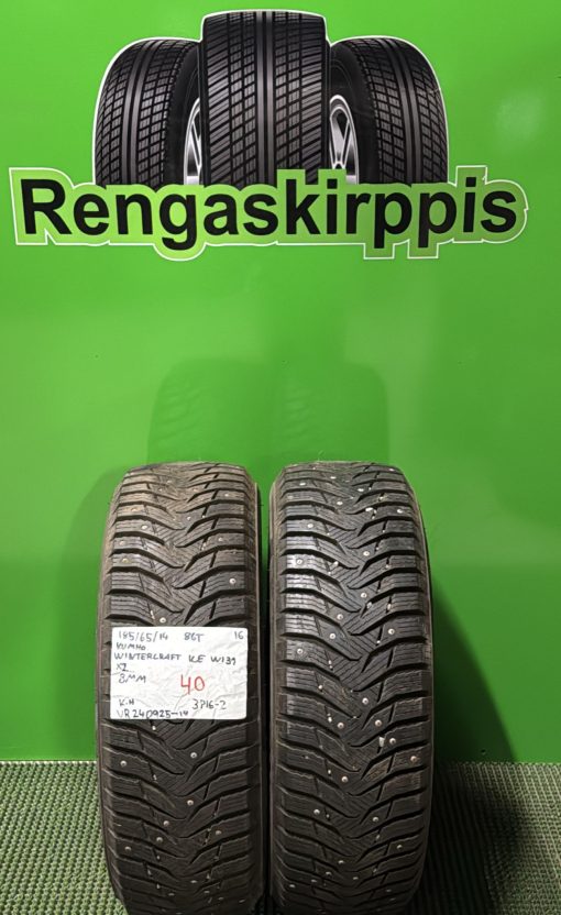 185/65R14 Kumho WinterCraft Ice Wi31 nasta 8mm / 3P16-2