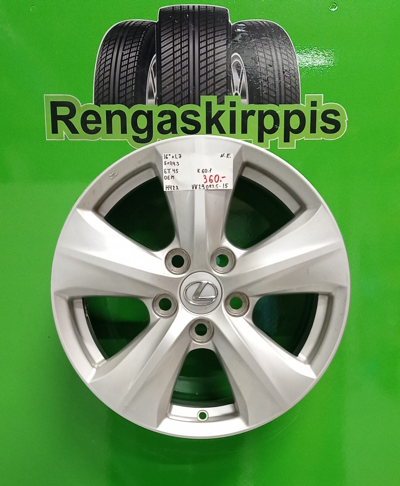16" 5x114,3 ET45 KR60,1 L7" Oem / H422
