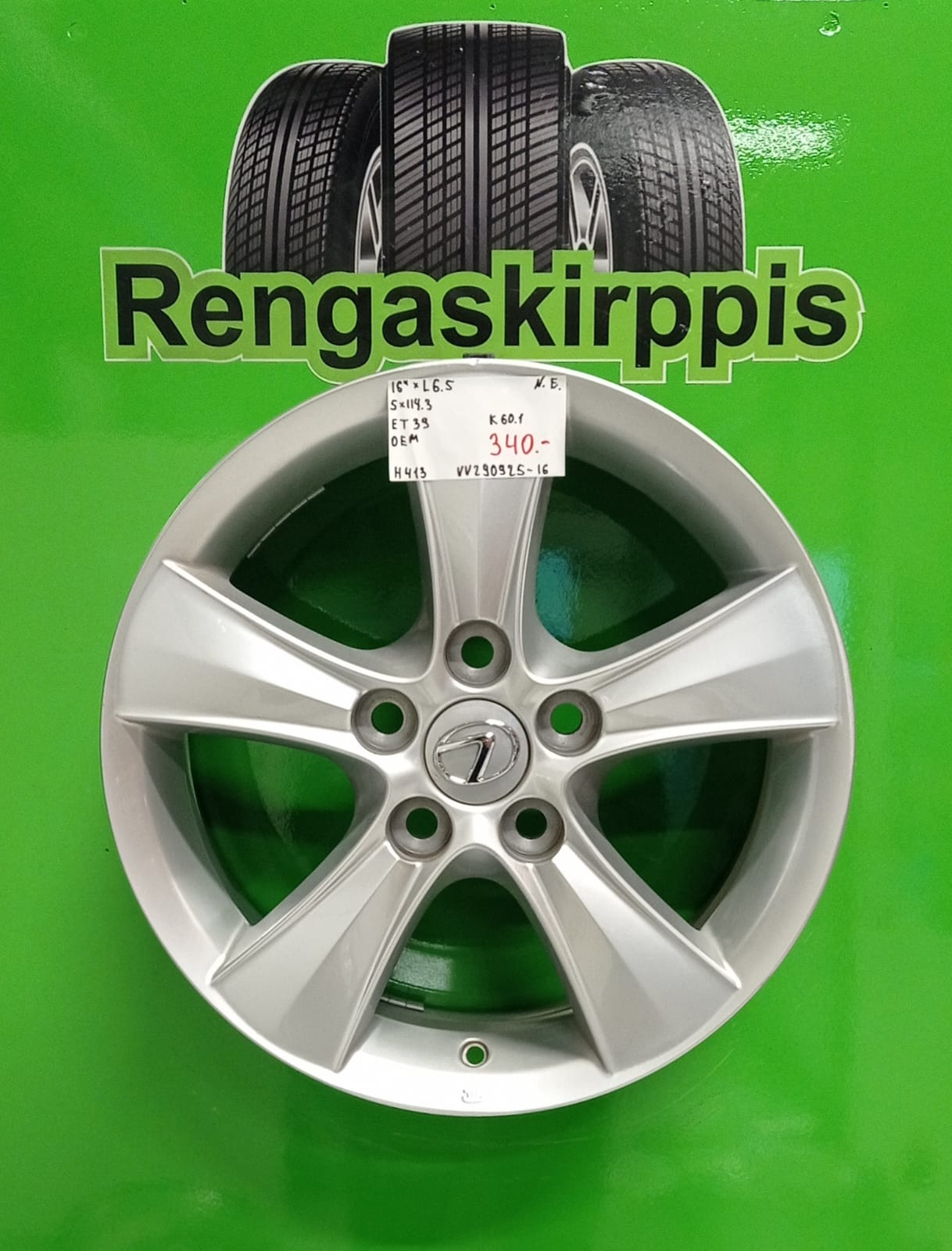 16" 5x114,3 ET39 KR60,1 L6,5" Oem / H413