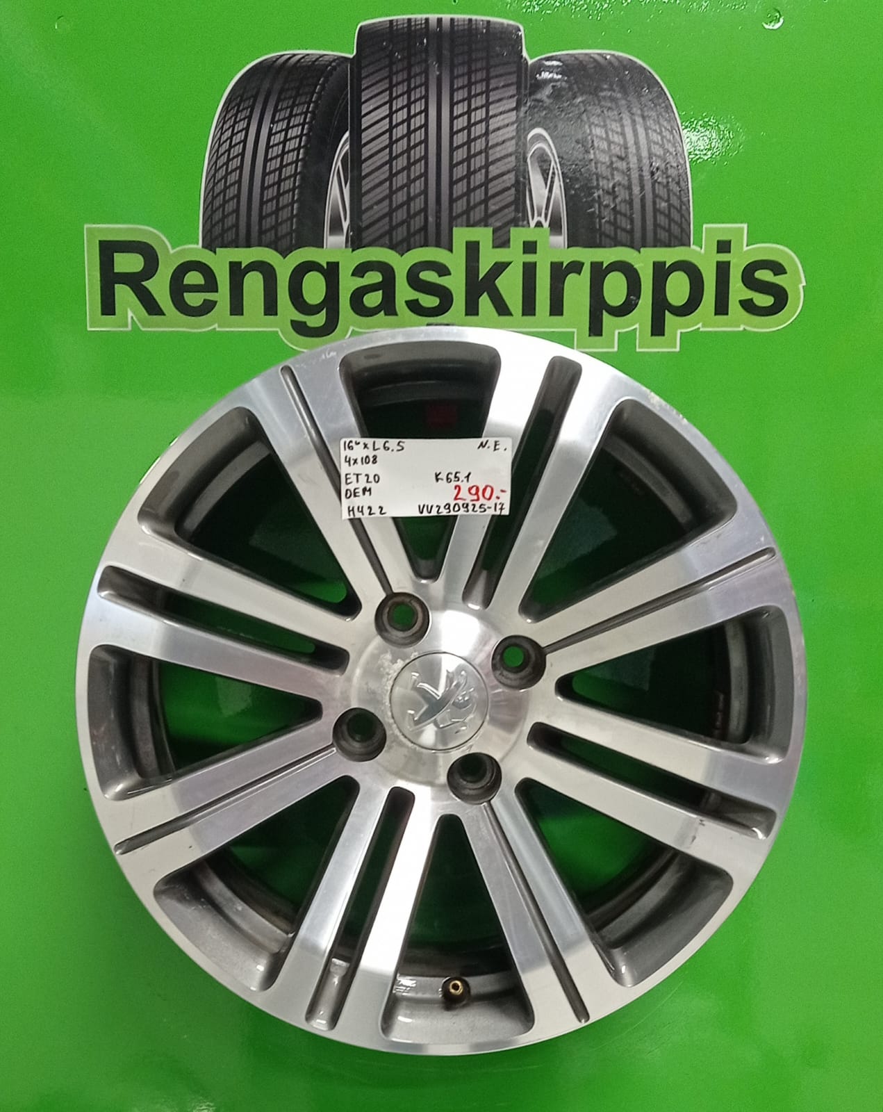 16" 4x108 ET20 KR65,1 L6,5" Oem / H422