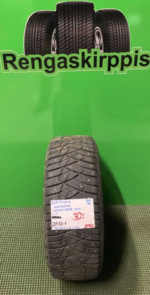 205/55R16 GoodYear UltraGrip 600 94T nasta 7mm / 2P12-1